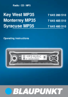 Blaupunkt Syracuse-MP-35 - Owners Manual